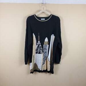Vintage Cervelle Cityscape Crewneck Sweater Size XL